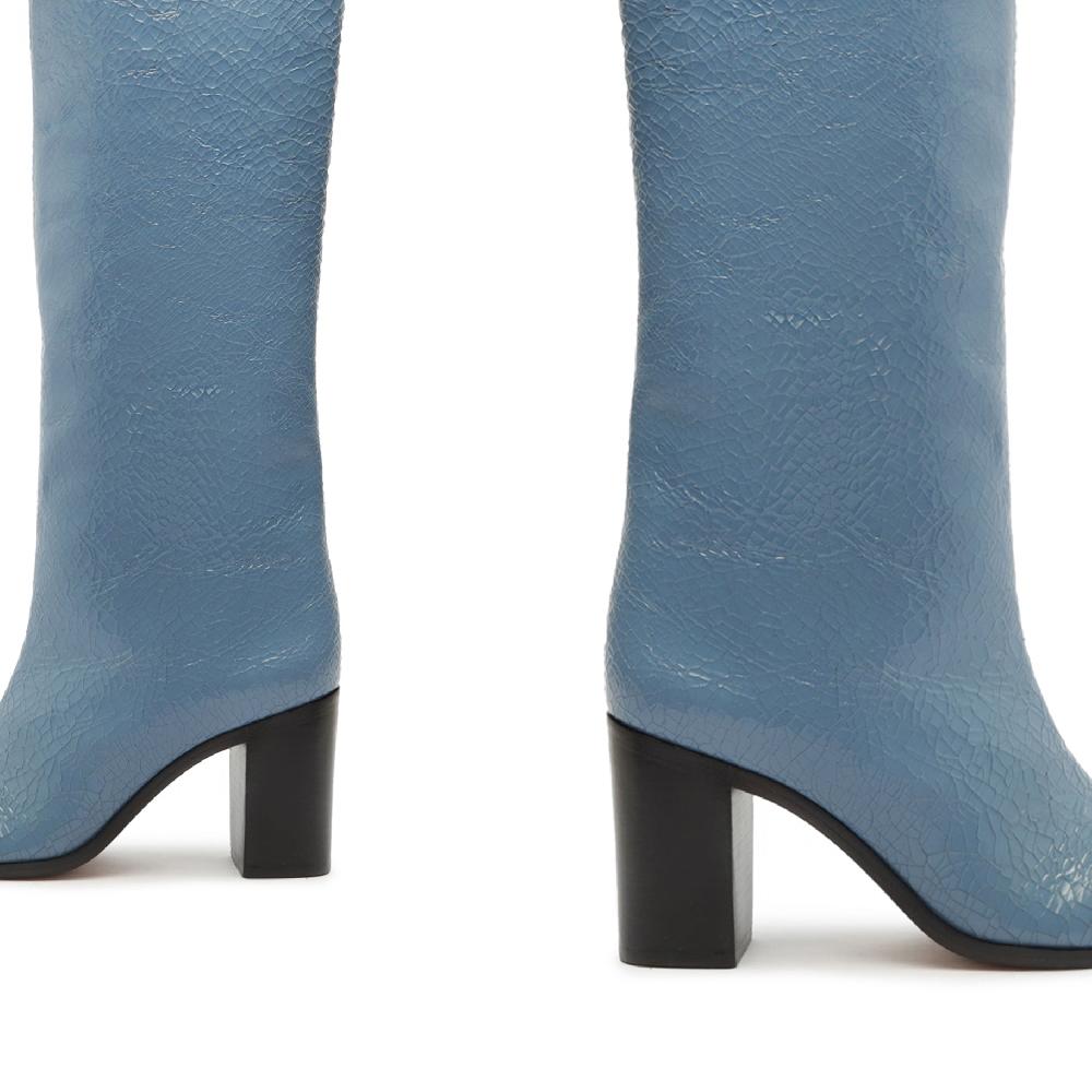 Schutz Maryana Block Crackled Leather Boot