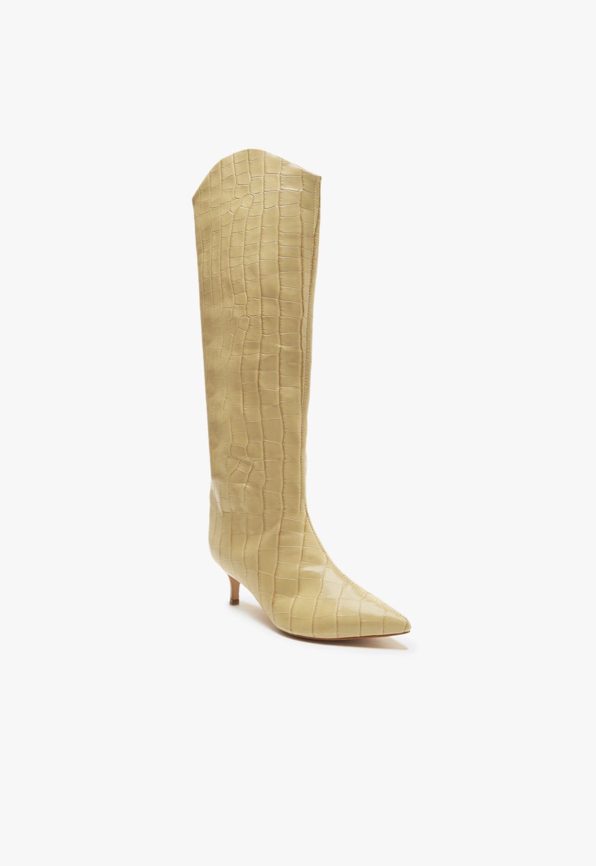Schutz Maryana Lo Crocodile-Embossed Leather Boot