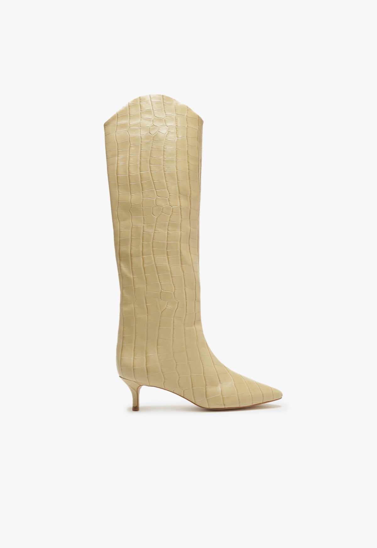 schutz Maryana Lo Crocodile-Embossed Leather Boot