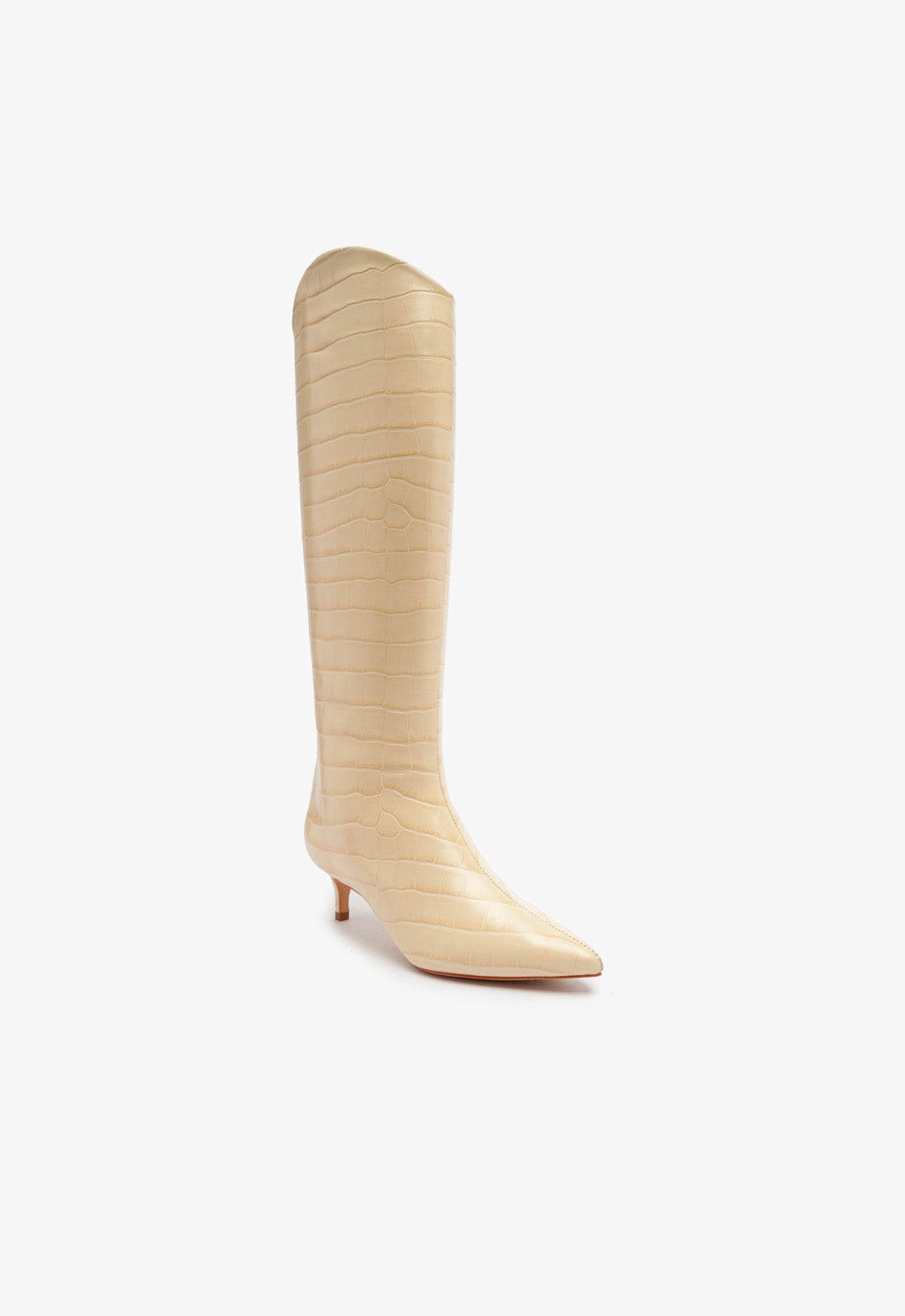 Schutz Maryana Lo Crocodile-Embossed Leather Boot
