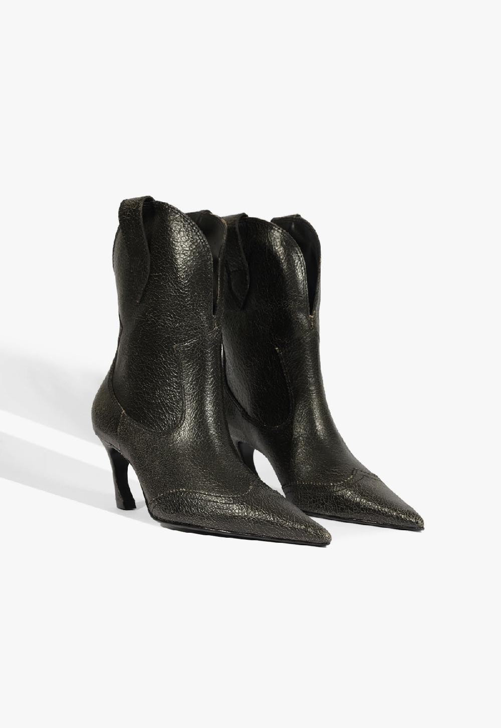 Schutz Maryann Curve West Leather Bootie