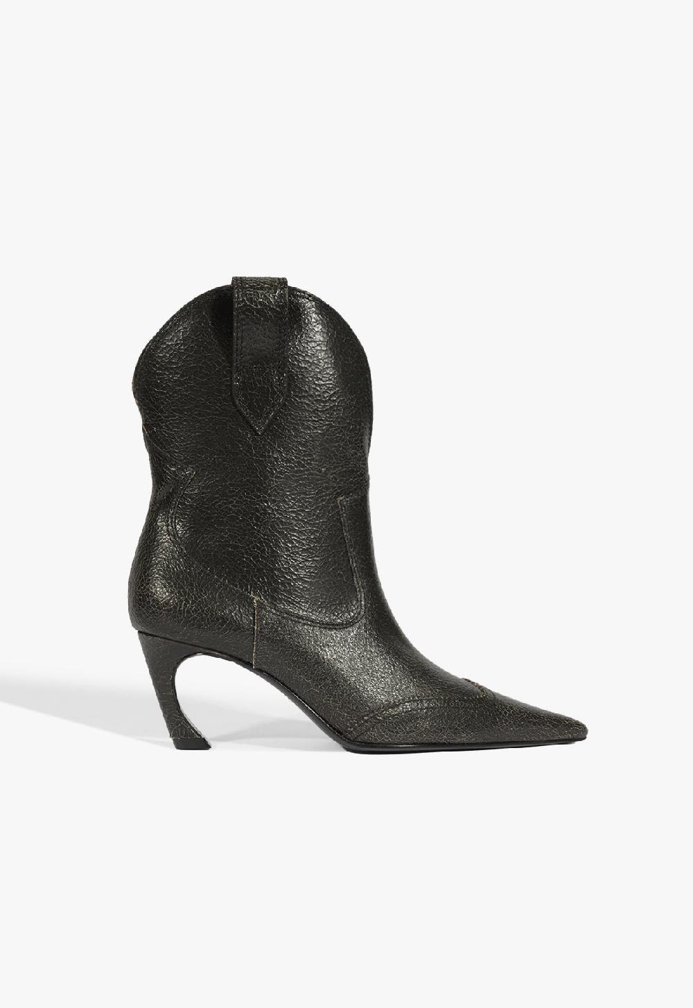 schutz Maryann Curve West Leather Bootie