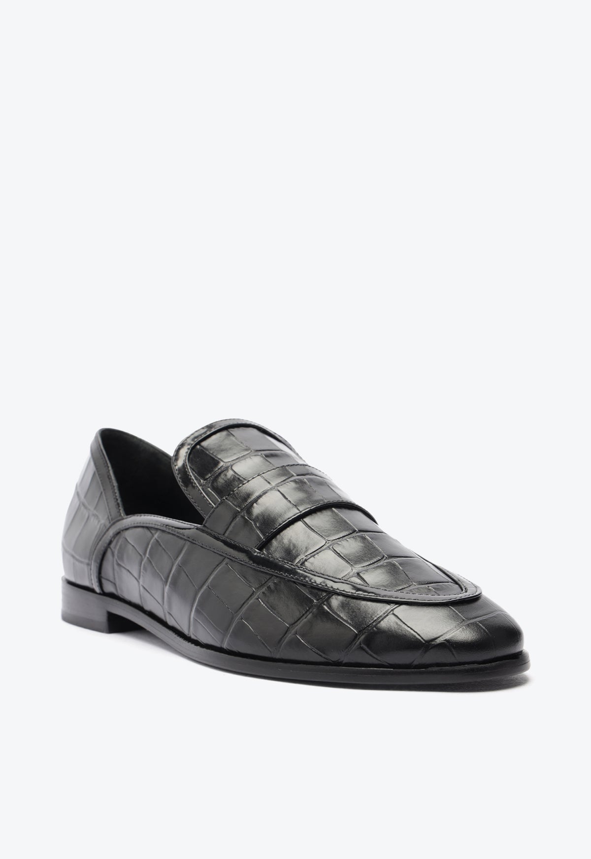 Schutz Maurice Croco Embossed Flat
