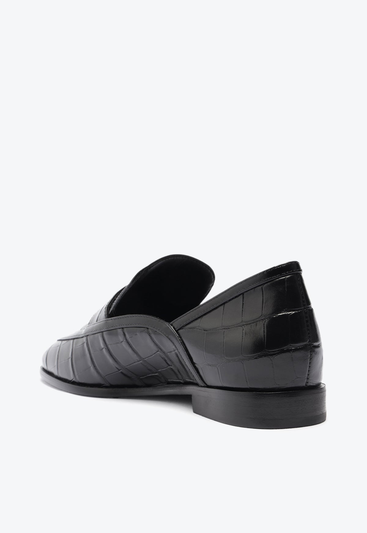 Schutz Maurice Croco Embossed Flat