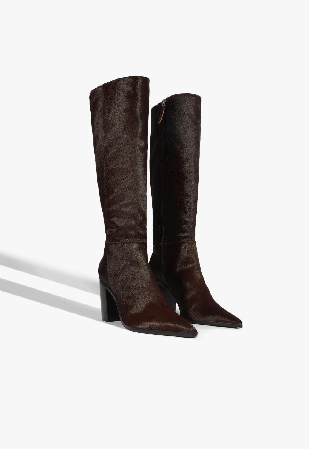 Schutz Mikki Up Block Hair Calf Boot