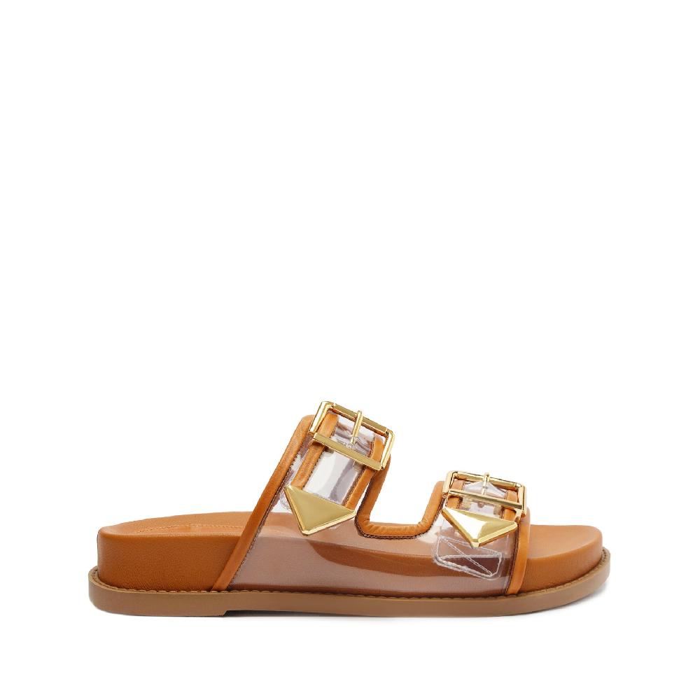 schutz Naomi Sporty Vinyl & Metallic Sandal