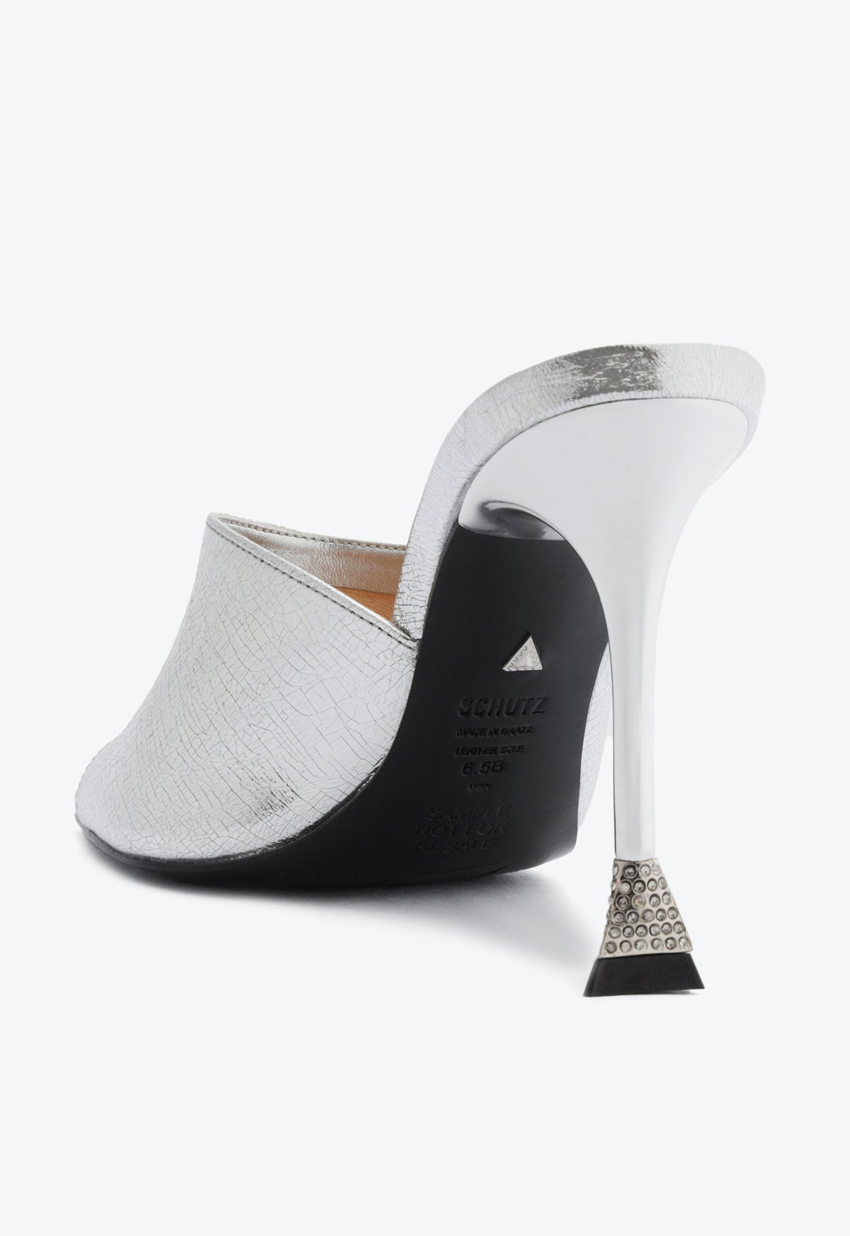 Schutz Nattie Metallic Leather Sandal