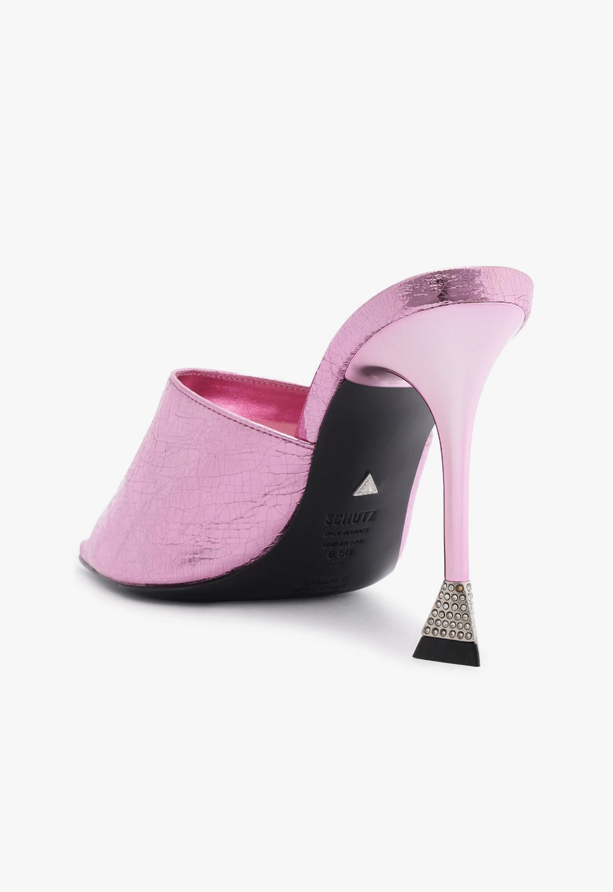 Schutz Nattie Metallic Leather Sandal