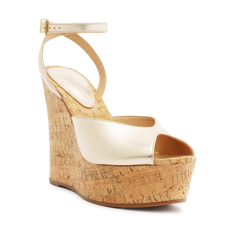 Schutz Neith Metallic Leather Sandal