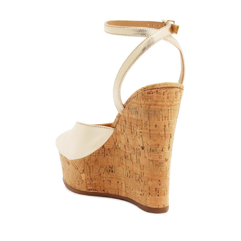 Schutz Neith Metallic Leather Sandal