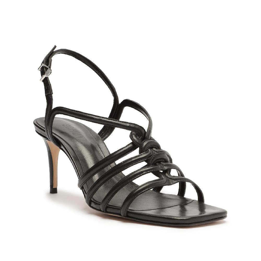 Schutz Octavia Mid Calf Leather Sandal