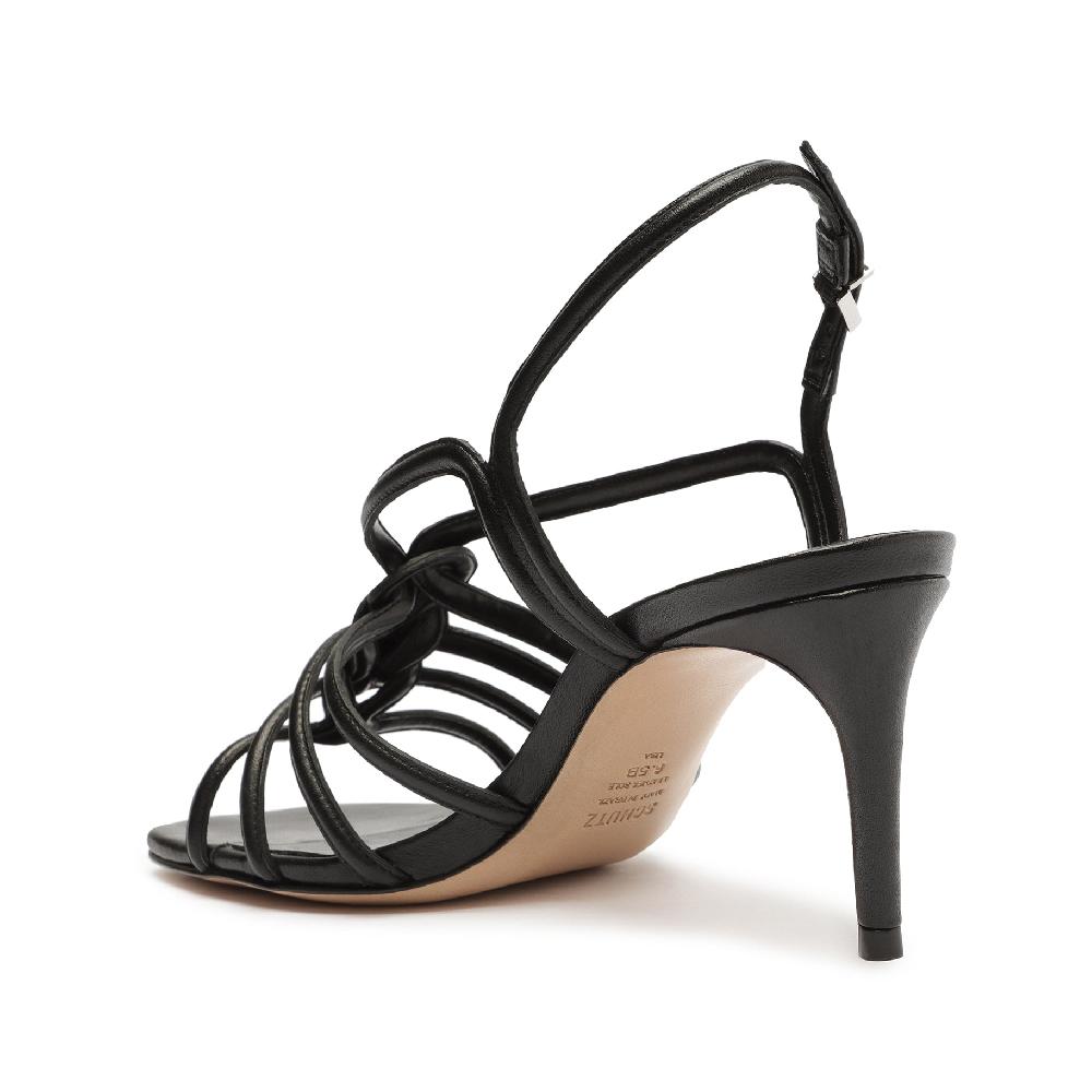 Schutz Octavia Mid Calf Leather Sandal