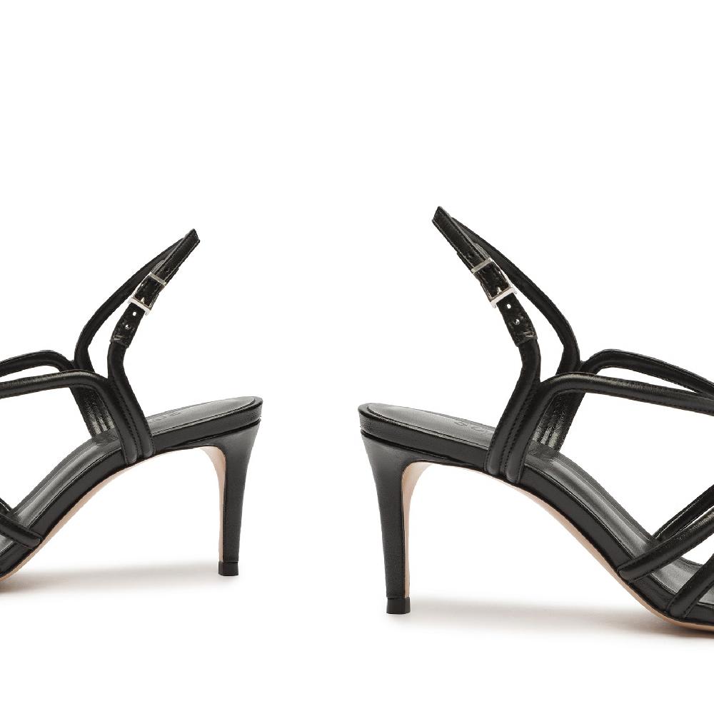 Schutz Octavia Mid Calf Leather Sandal