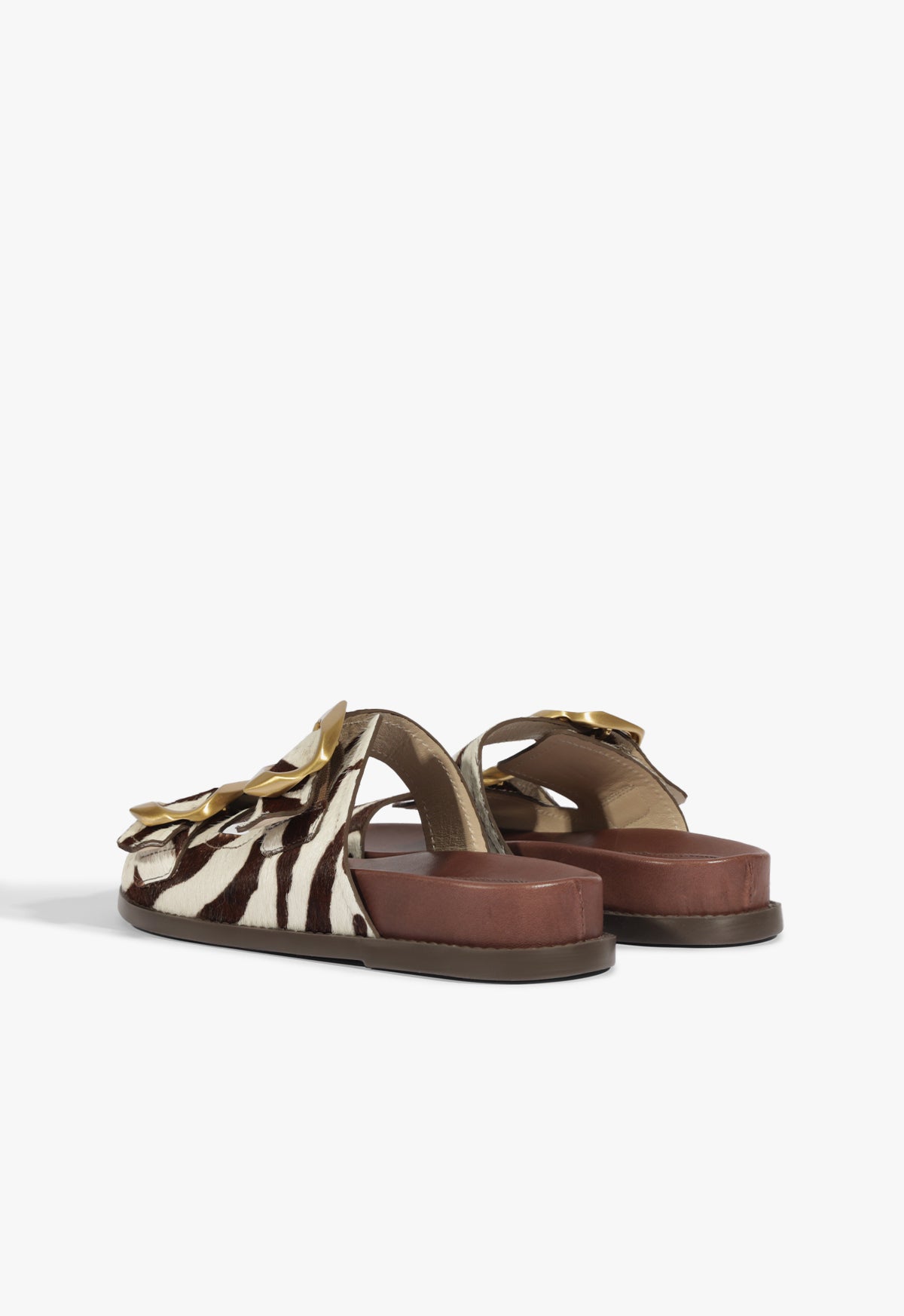 Schutz Olga Animal Print Leather Sporty Sandal