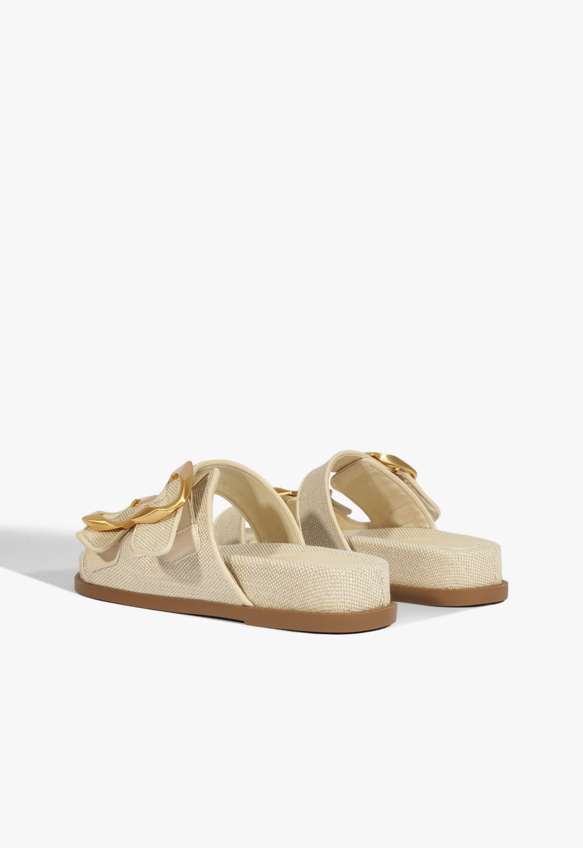 Schutz Olga Beige Linen Sporty Sandal