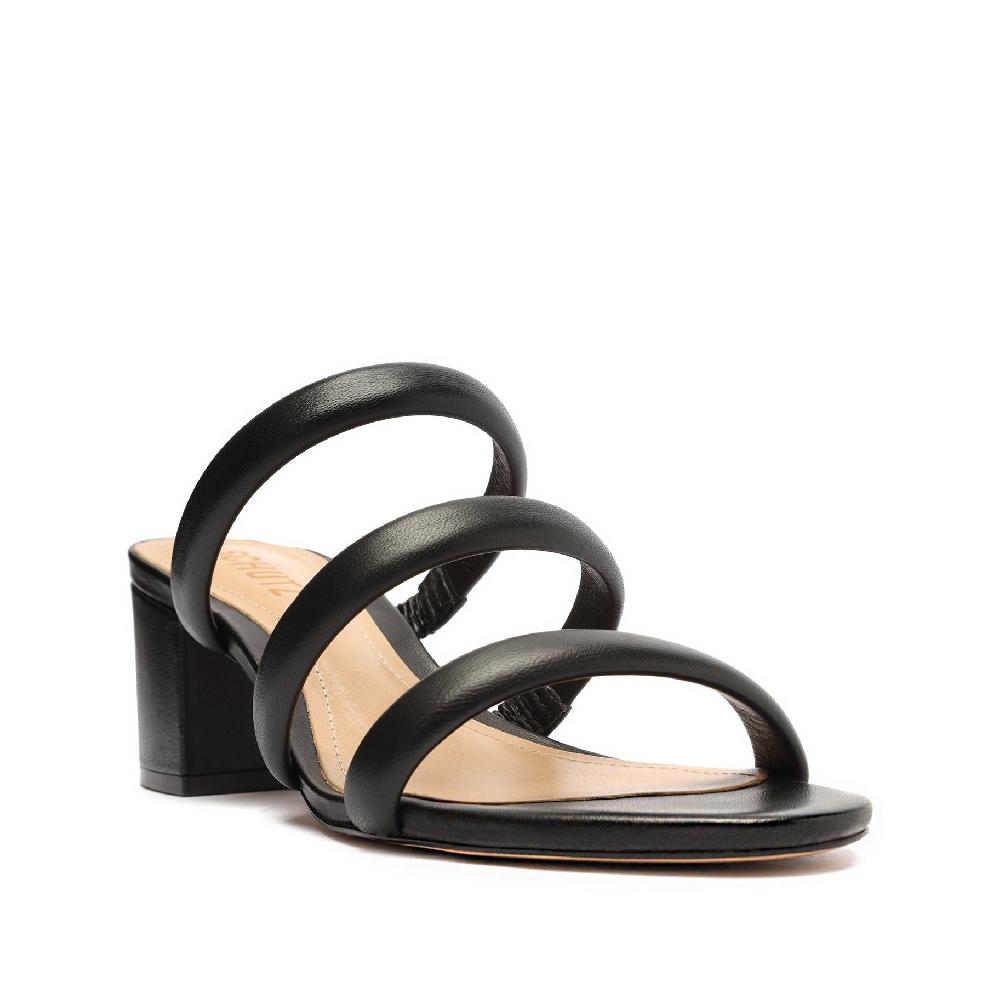 Schutz Olly Mid Block Nappa Leather Sandal