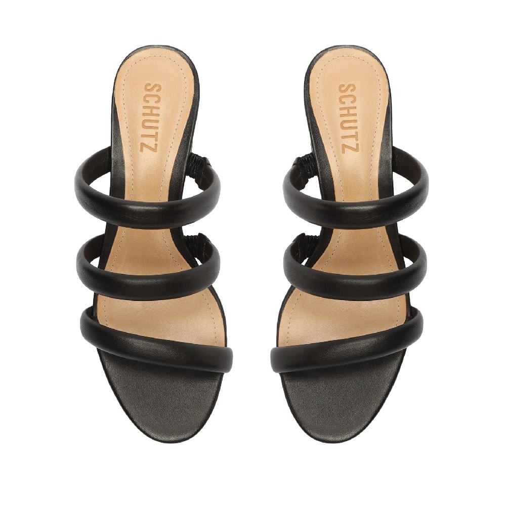 Schutz Olly Mid Block Nappa Leather Sandal