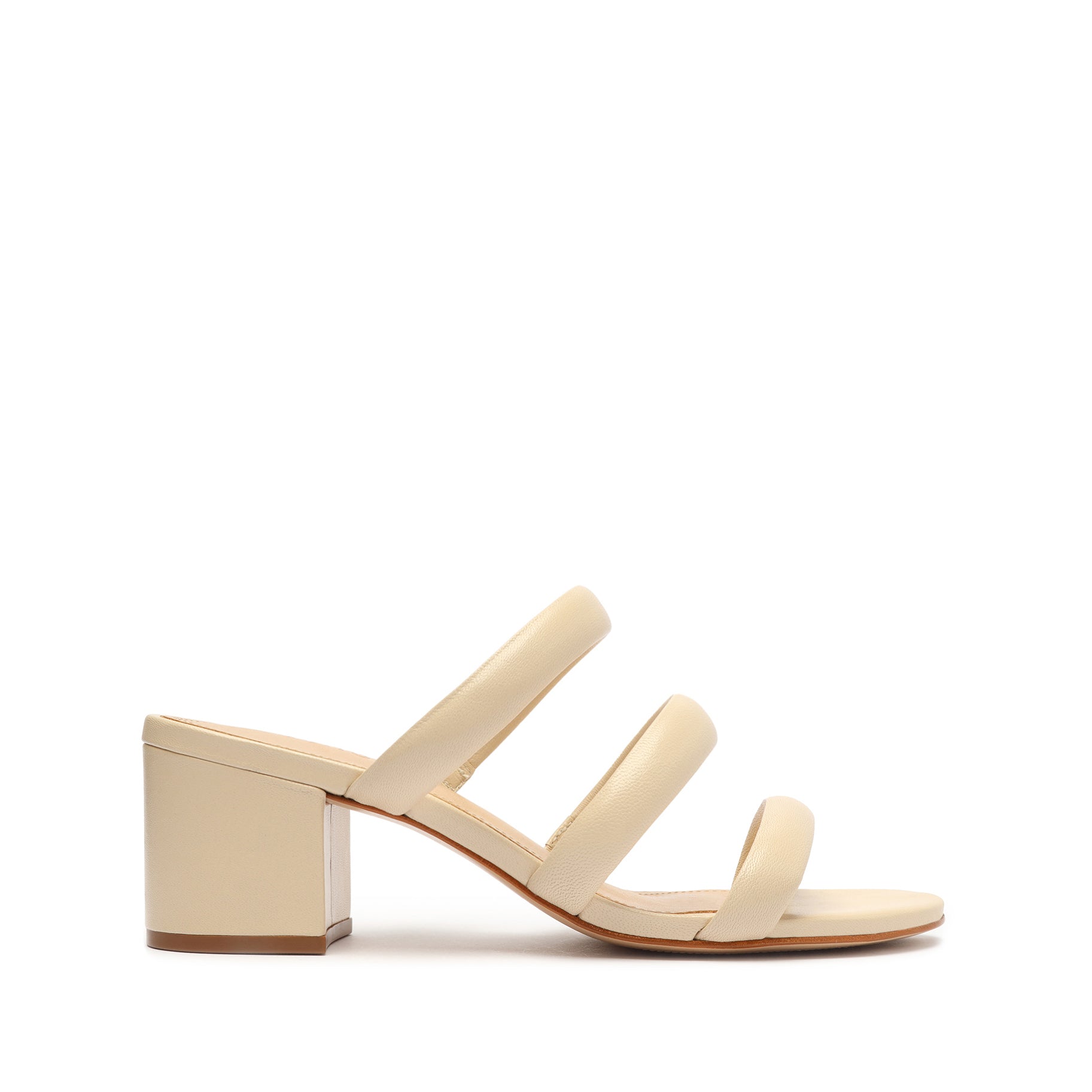schutz Olly Mid Block Nappa Leather Sandal