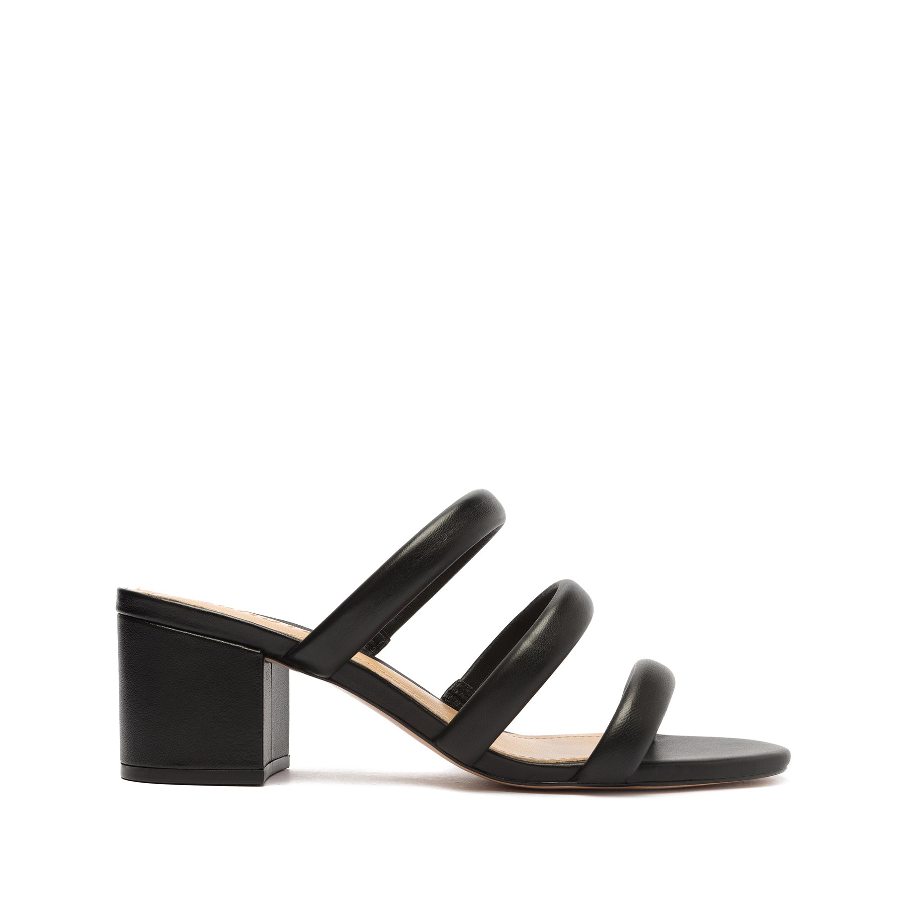 schutz Olly Mid Block Nappa Leather Sandal