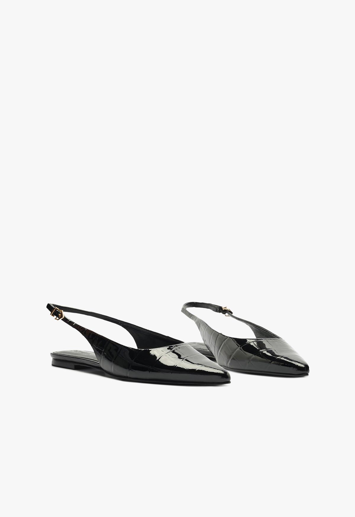 Schutz Paola Black Leather Flat