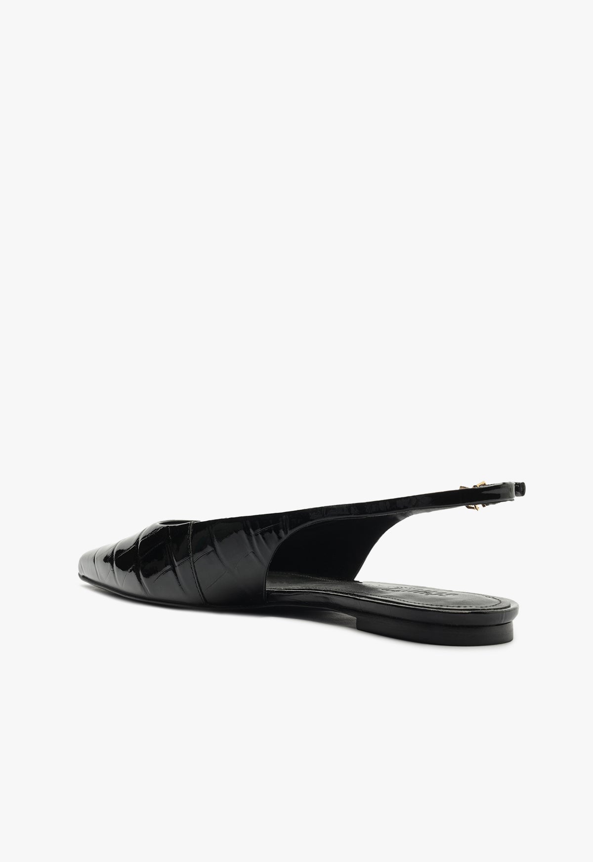 Schutz Paola Black Leather Flat