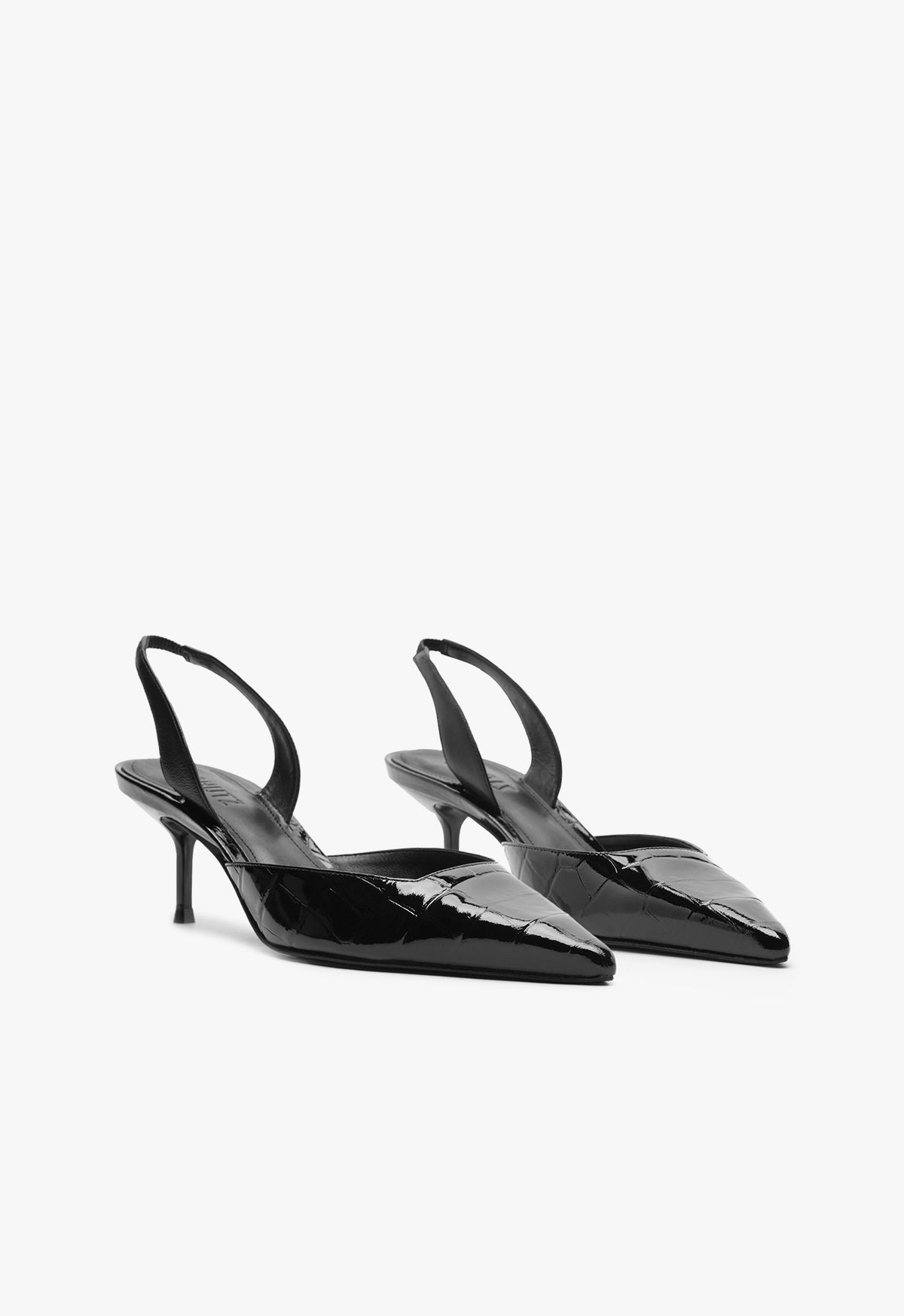 Schutz Paola Mid Stiletto Black Pump