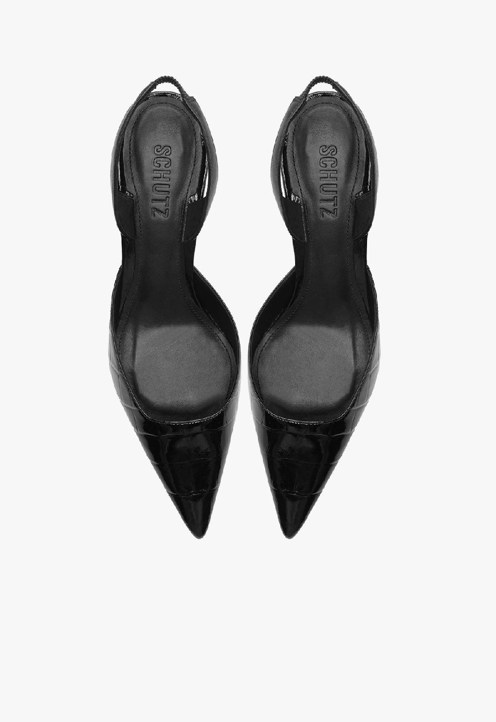 Schutz Paola Mid Stiletto Black Pump