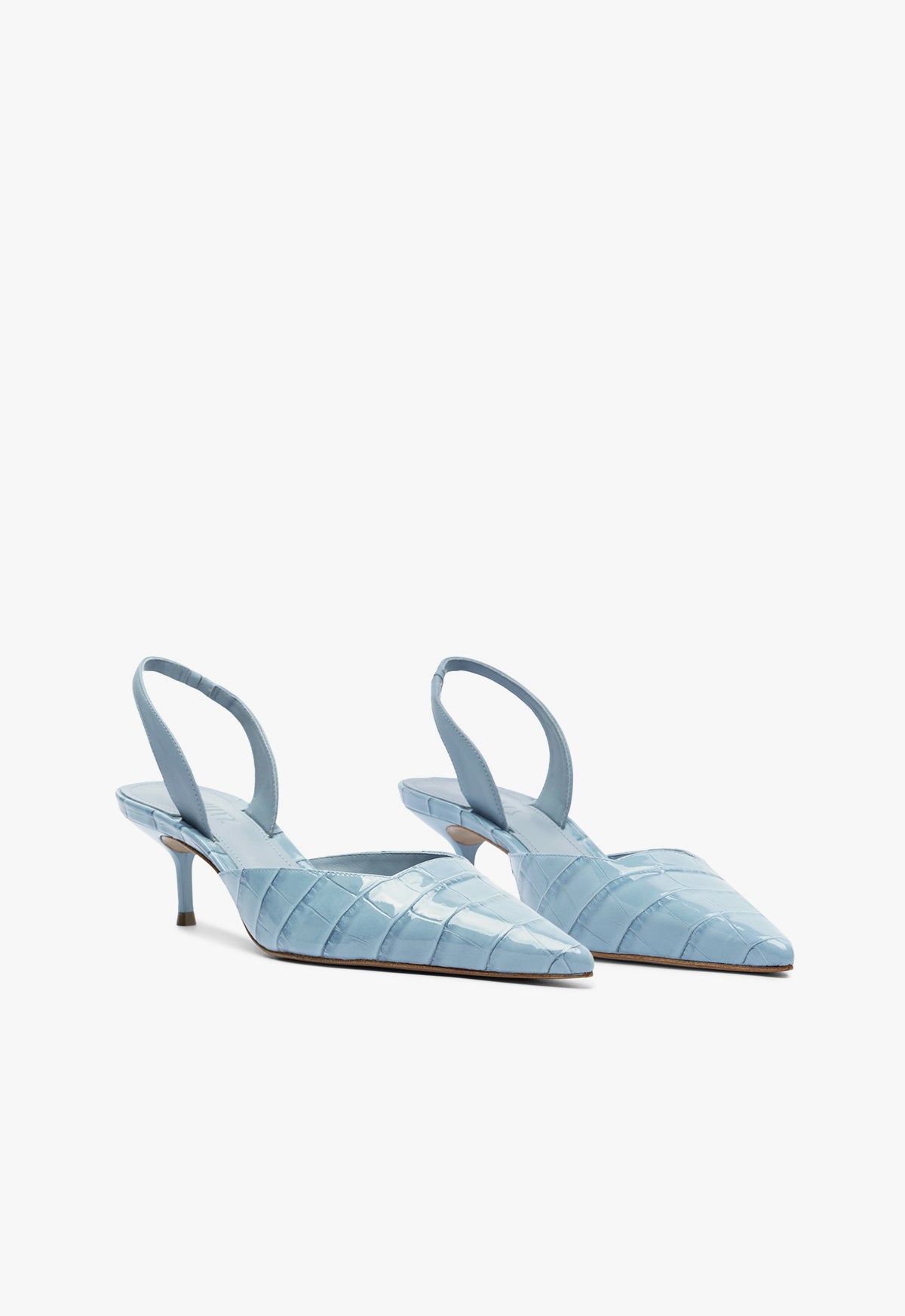 Schutz Paola Mid Stiletto Blue Pump