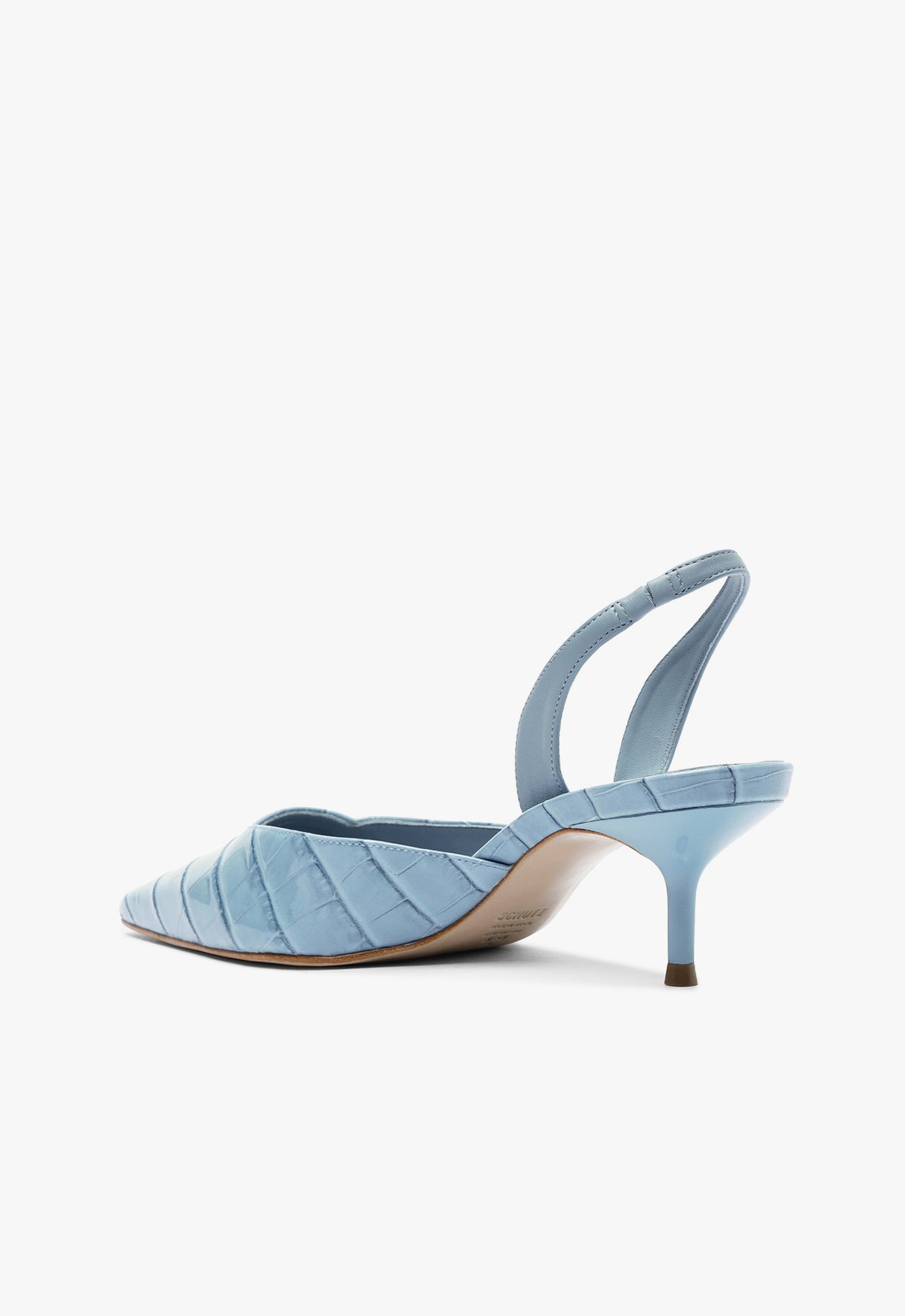 Schutz Paola Mid Stiletto Blue Pump