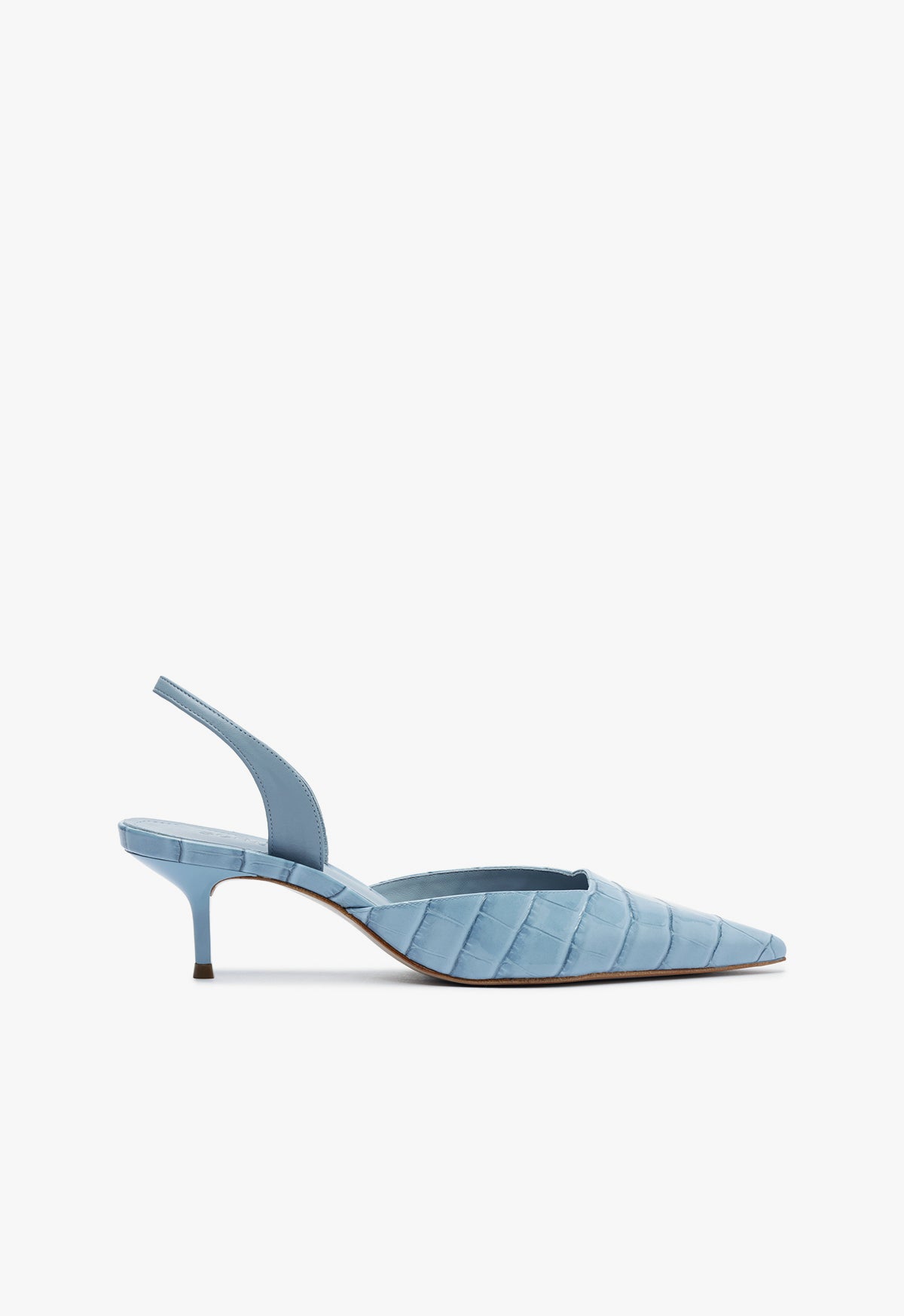 schutz Paola Mid Stiletto Blue Pump