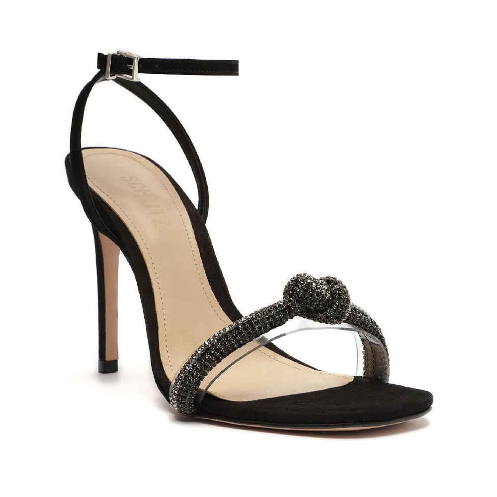 Schutz Peaky Nubuck & Vinyl Sandal