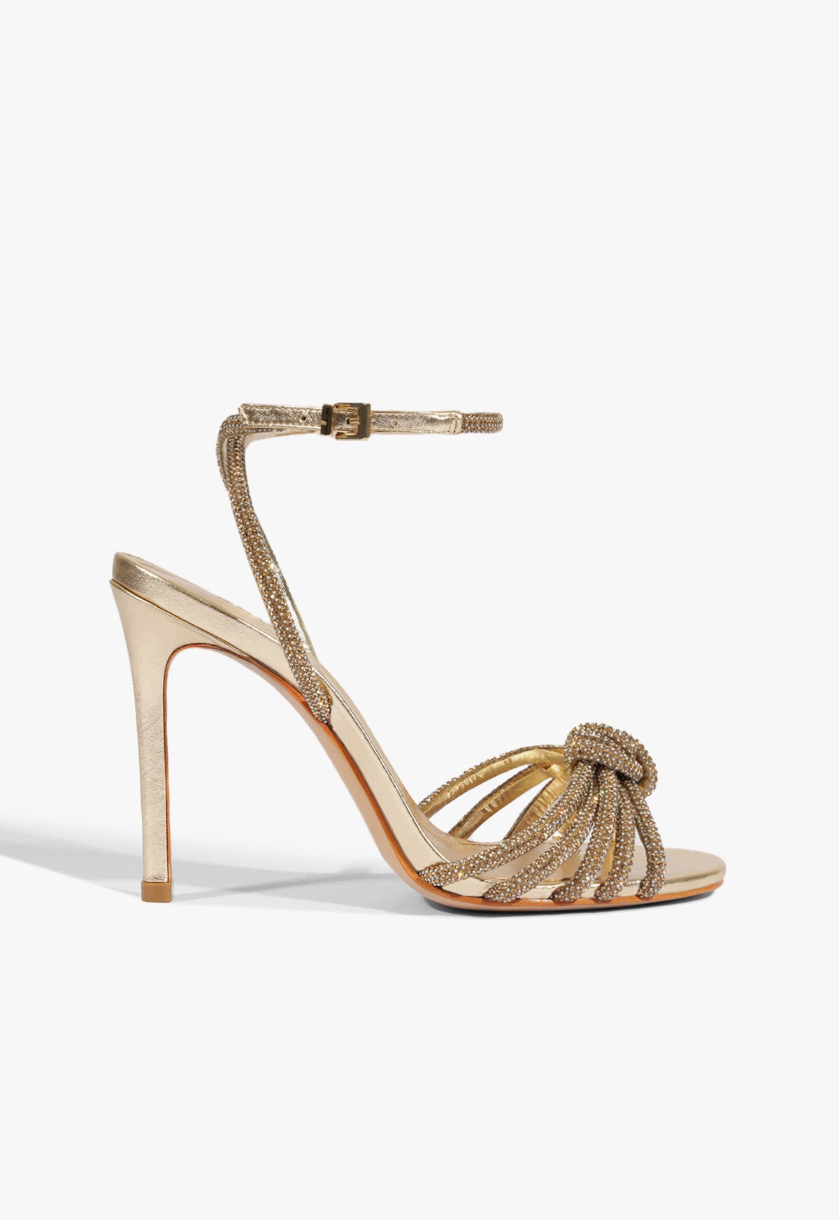 schutz Pearline Buckle Metallic Sandal