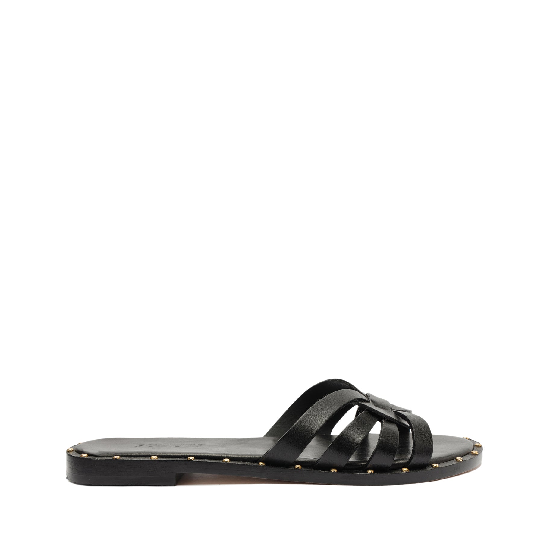 schutz Phoenix Flat Leather Sandal