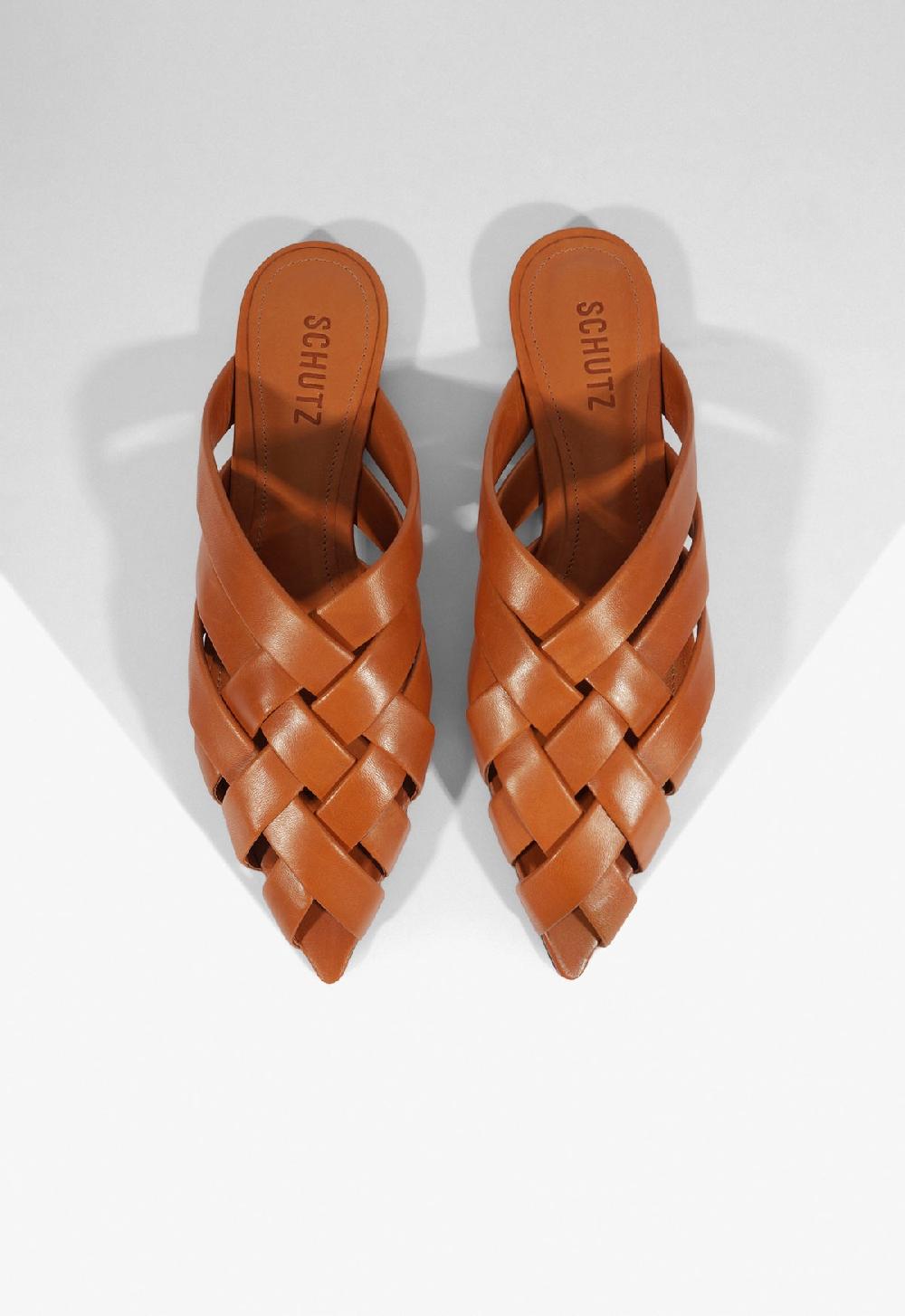 Schutz Pietra Leather Flat