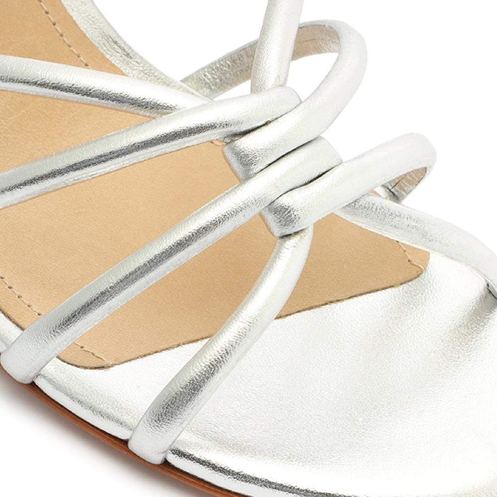 Schutz Rachel Casual Metallic Leather Sandal