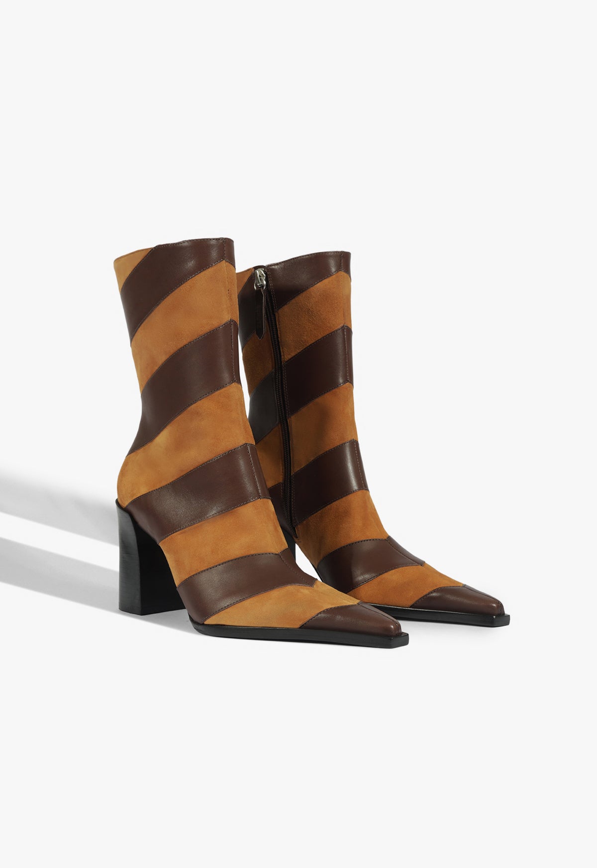 Schutz Raffaela Chevron Leather Boot