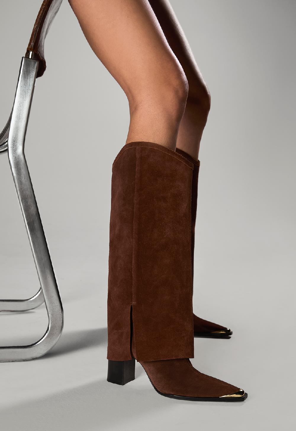 Schutz Raffaela Up Cloak Suede Boot