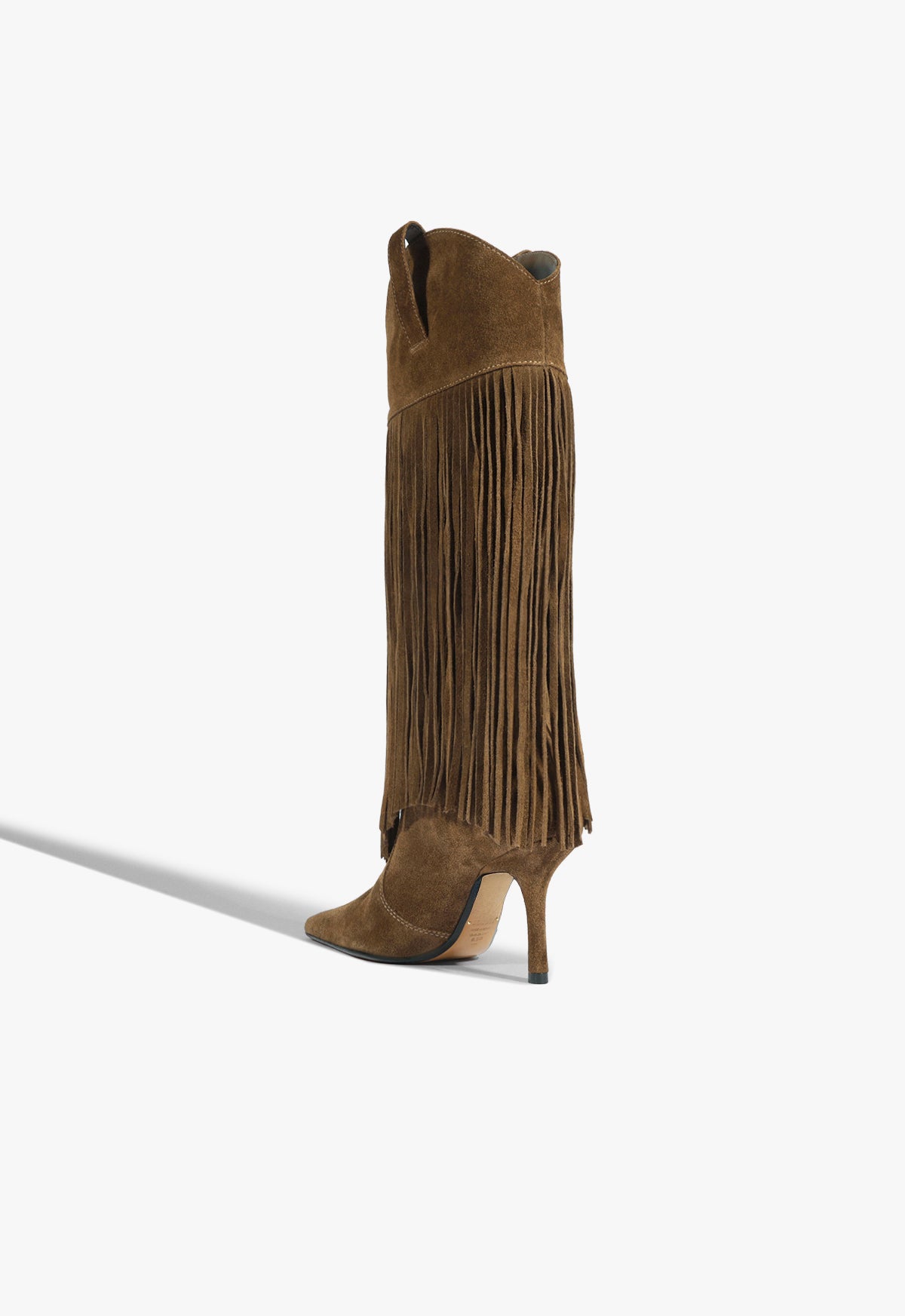 Schutz Raffaela Up Fringes Stiletto Suede Boot