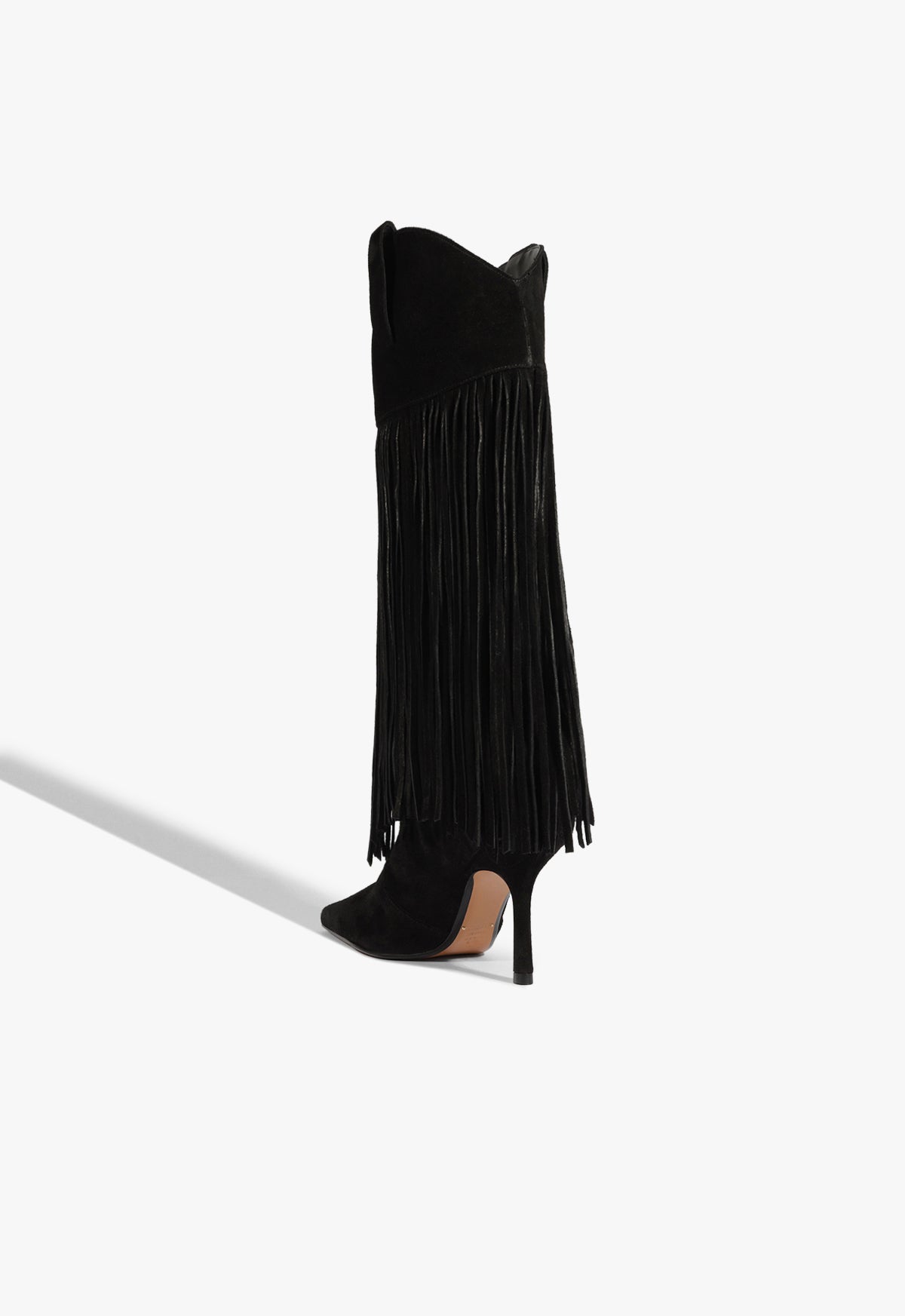 Schutz Raffaela Up Fringes Stiletto Suede Boot