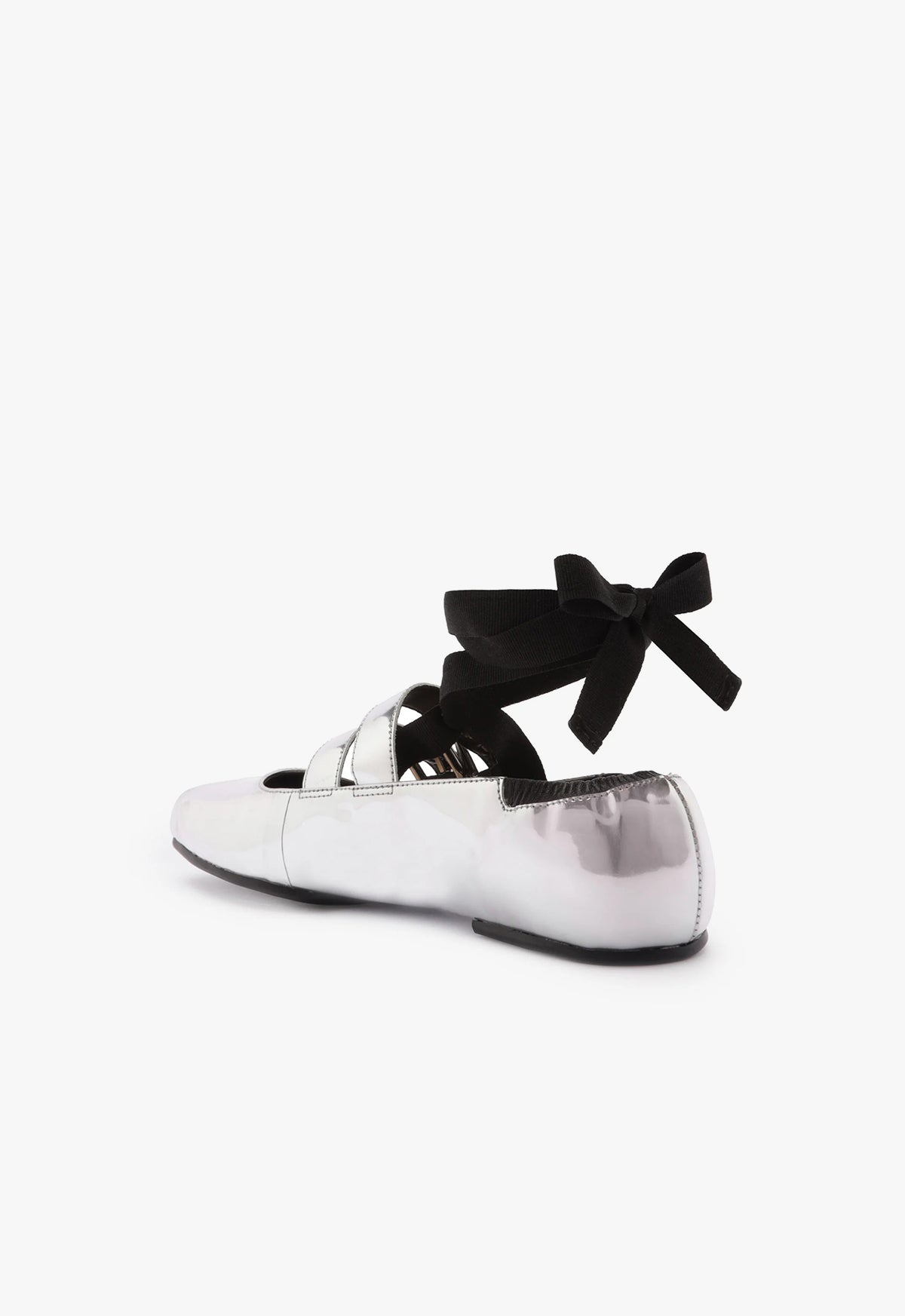 Schutz Raika Specchio Leather Flat