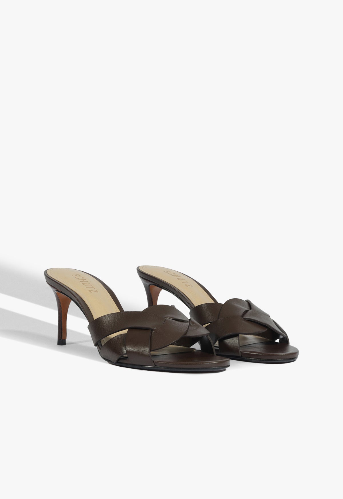 Schutz Renata Mule Leather Sandal