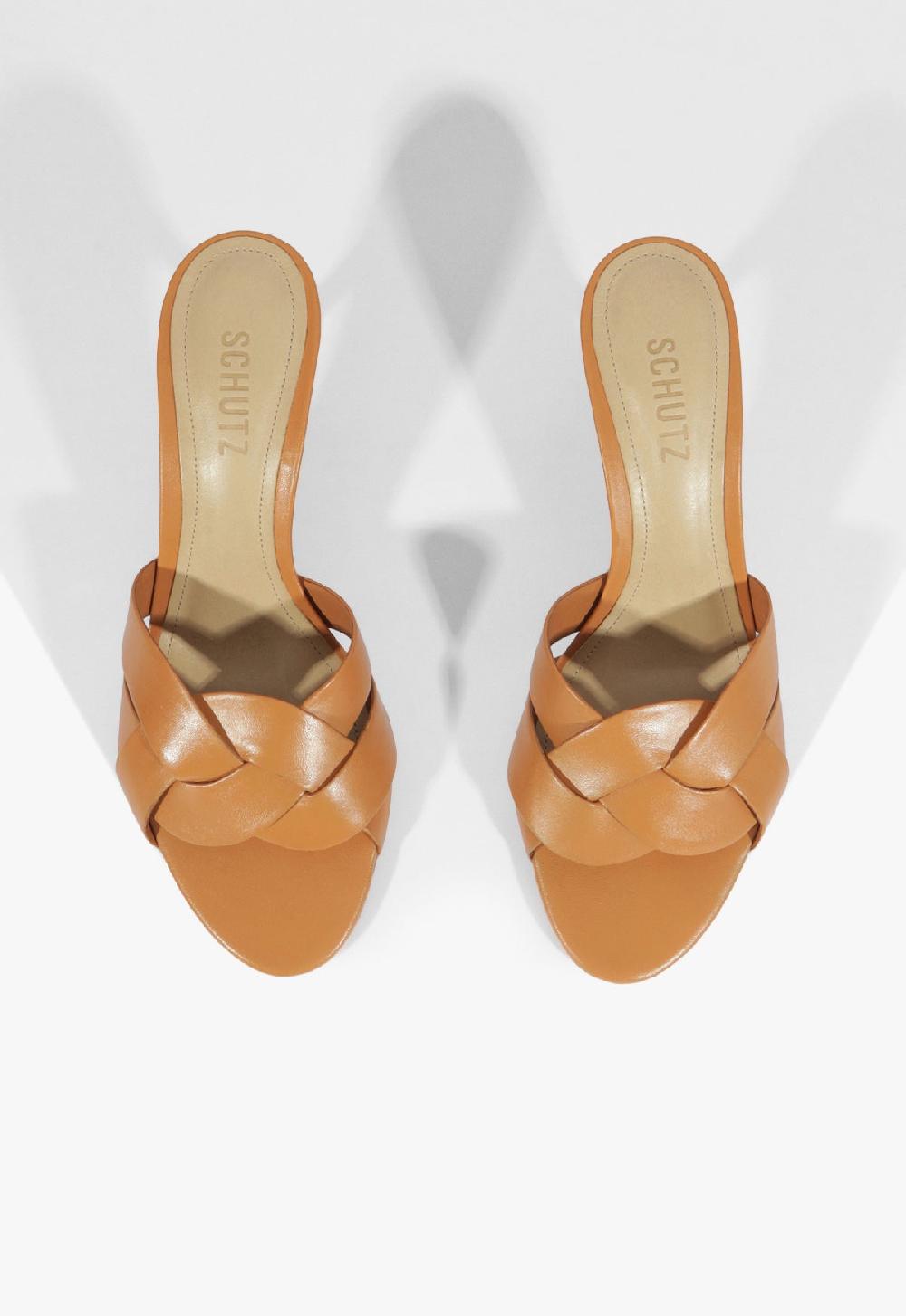 Schutz Renata Mule Leather Sandal