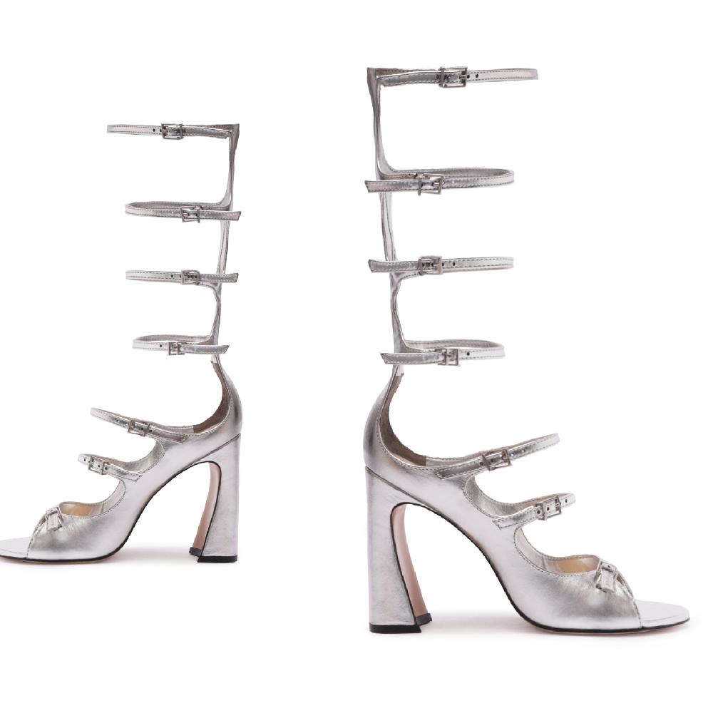 Schutz Roman Up Metallic Leather Sandal