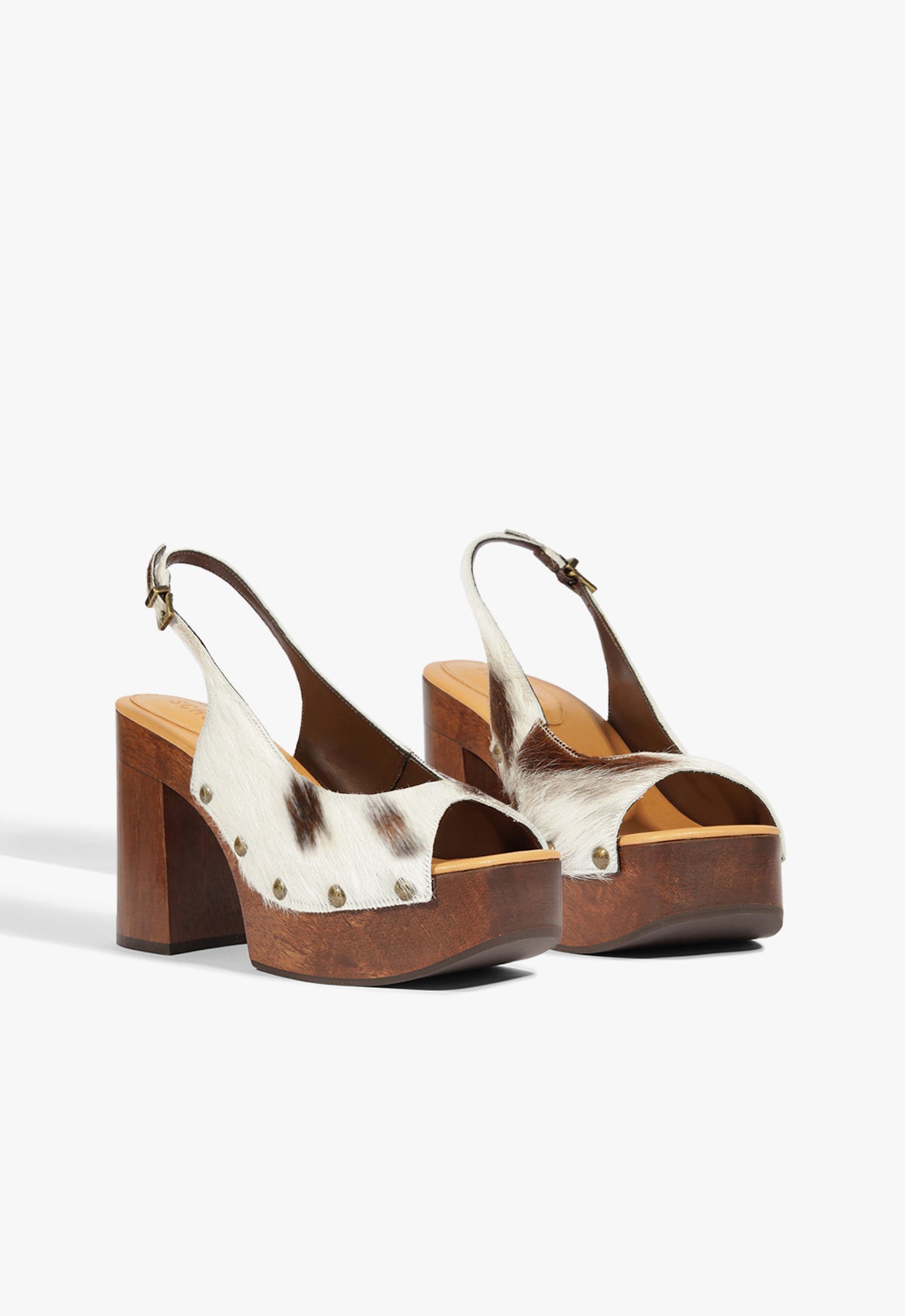 Schutz Rose Sling Calf Hair Sandal