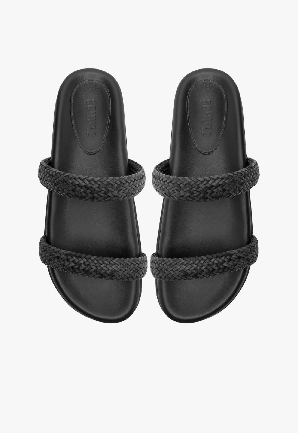 Schutz Ruby Black Sporty Sandal