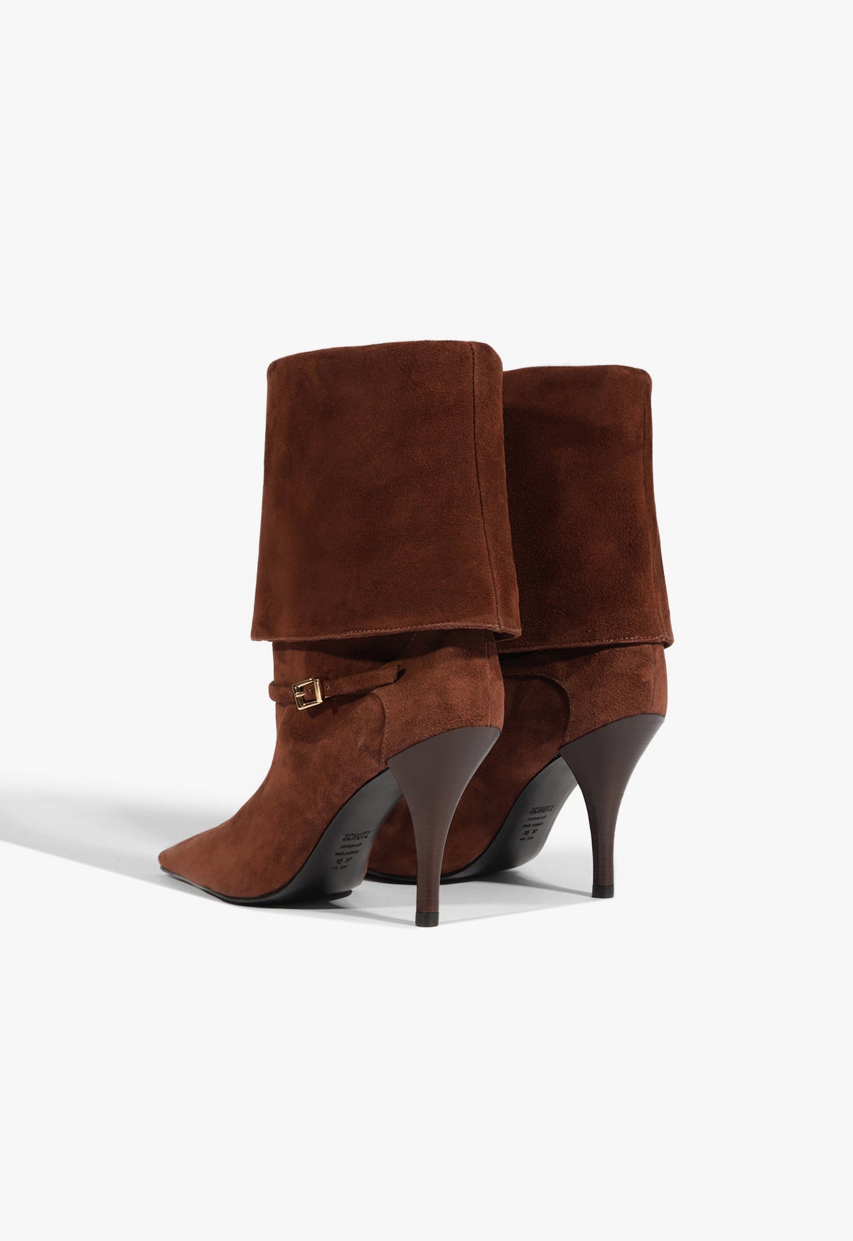 Schutz Rudy Buckle Suede Bootie