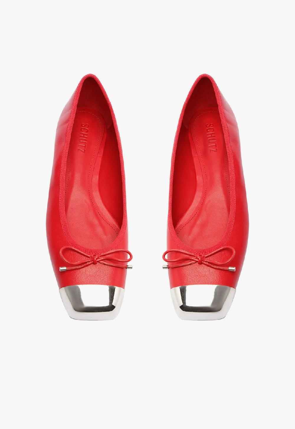 Schutz Sae Cap Toe Leather Flat