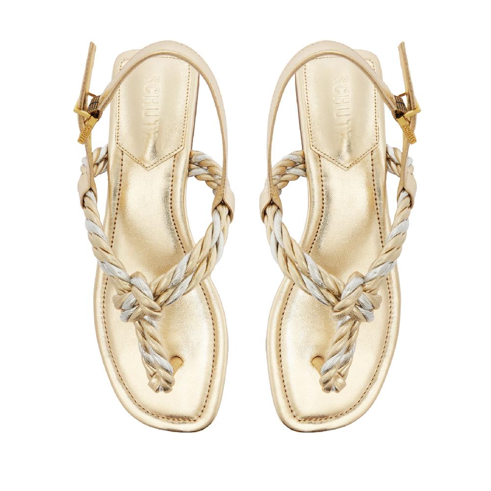 Schutz Sage Metallic Flat Sandal