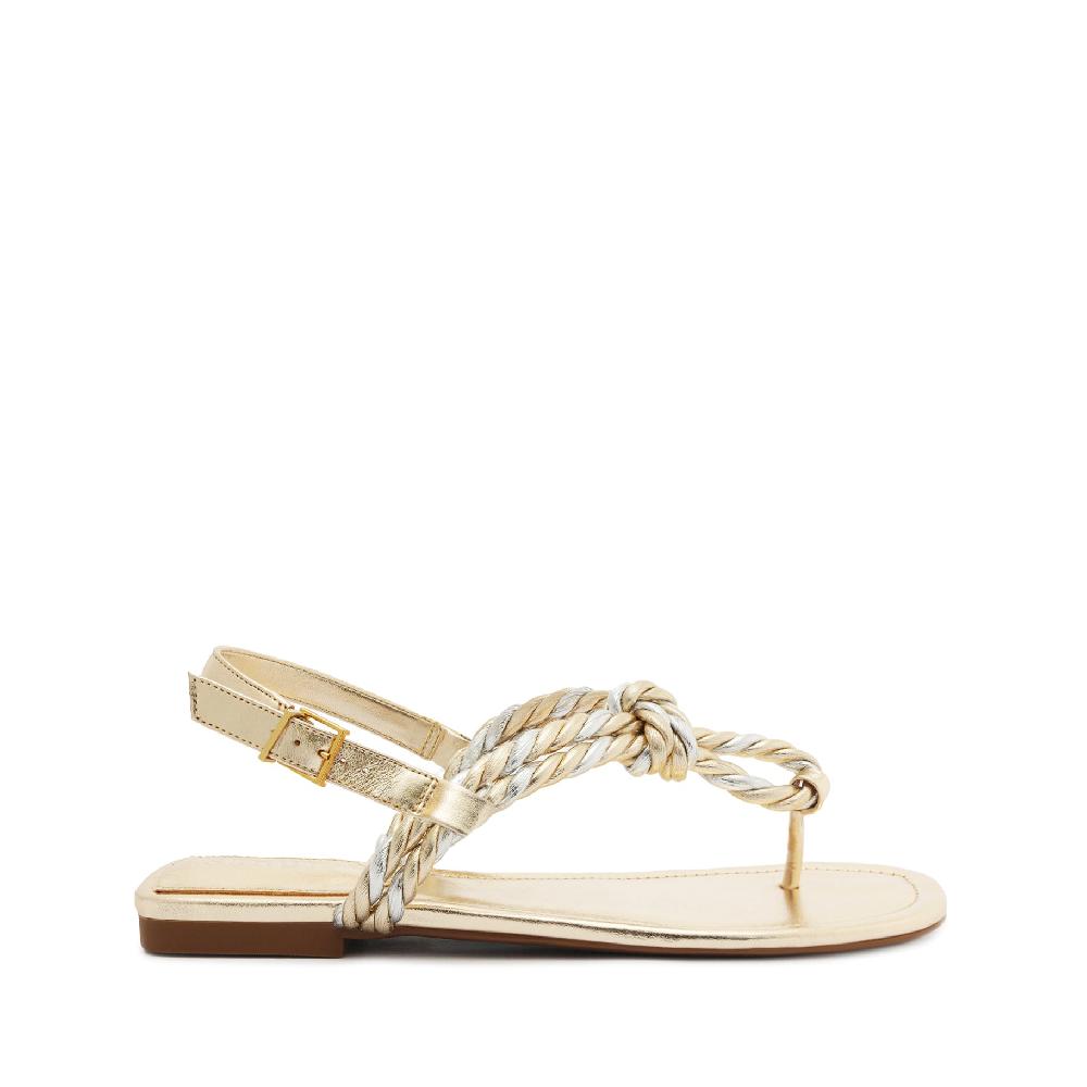 schutz Sage Metallic Flat Sandal