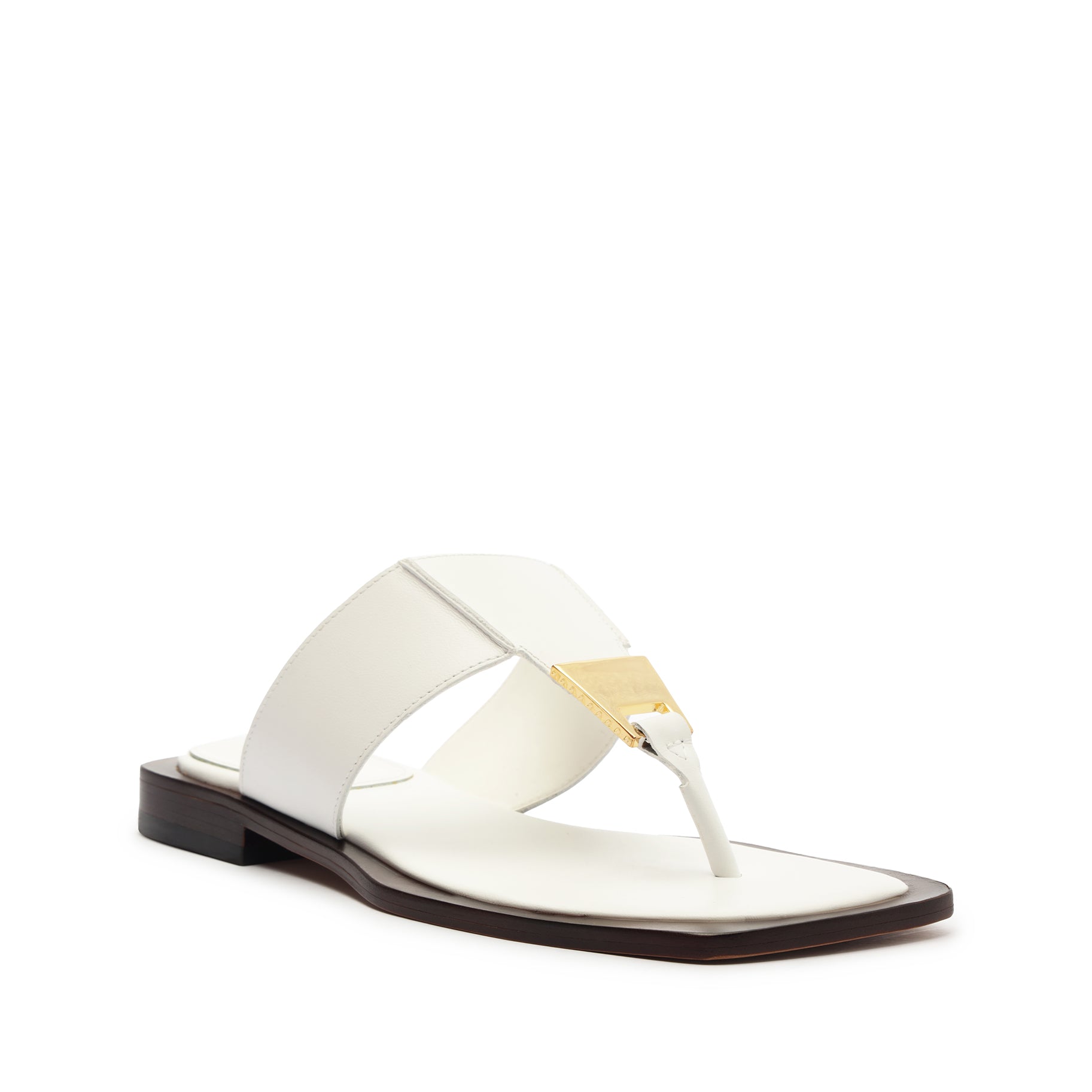 Schutz Salma Leather Flat Sandal